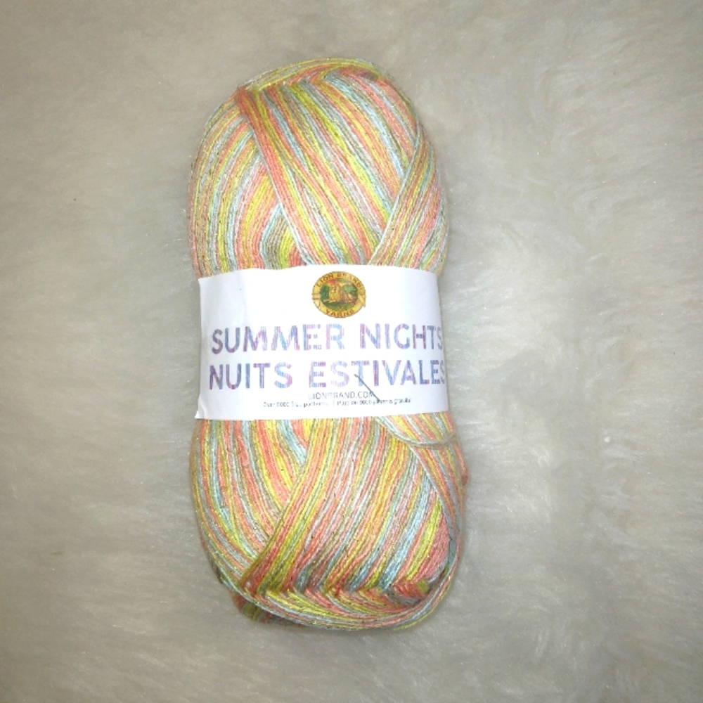 YARN Lion Brand Summer Nights 1 skein Sunset, 7 ounces